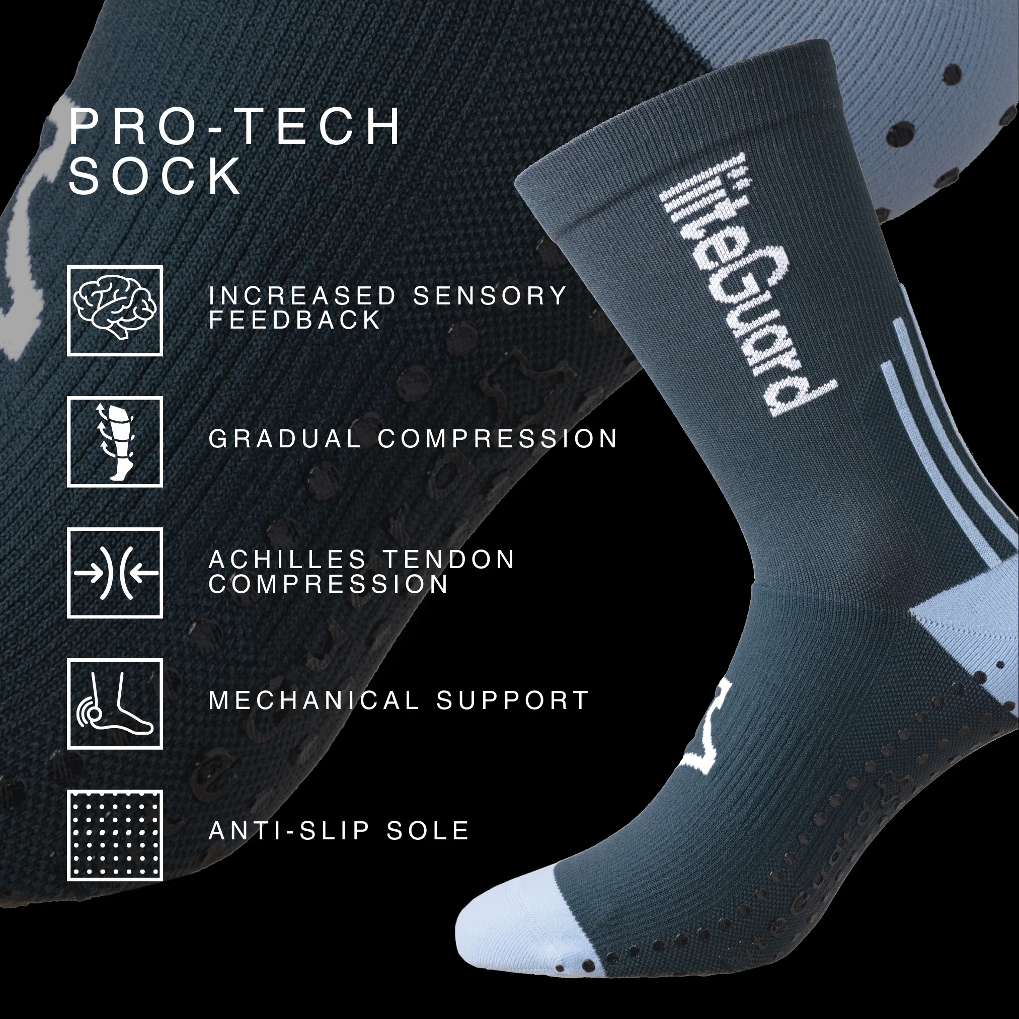 PRO-TECH LG SOCK - Dark Navy Blue - Image 7