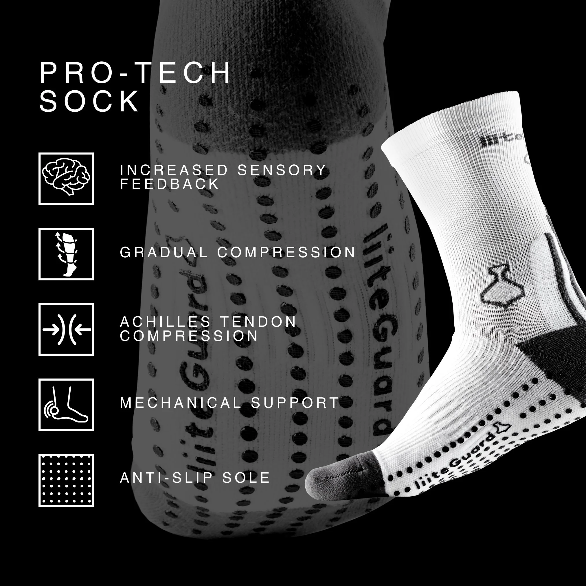 PRO-TECH SOCK - WHITE - Image 8