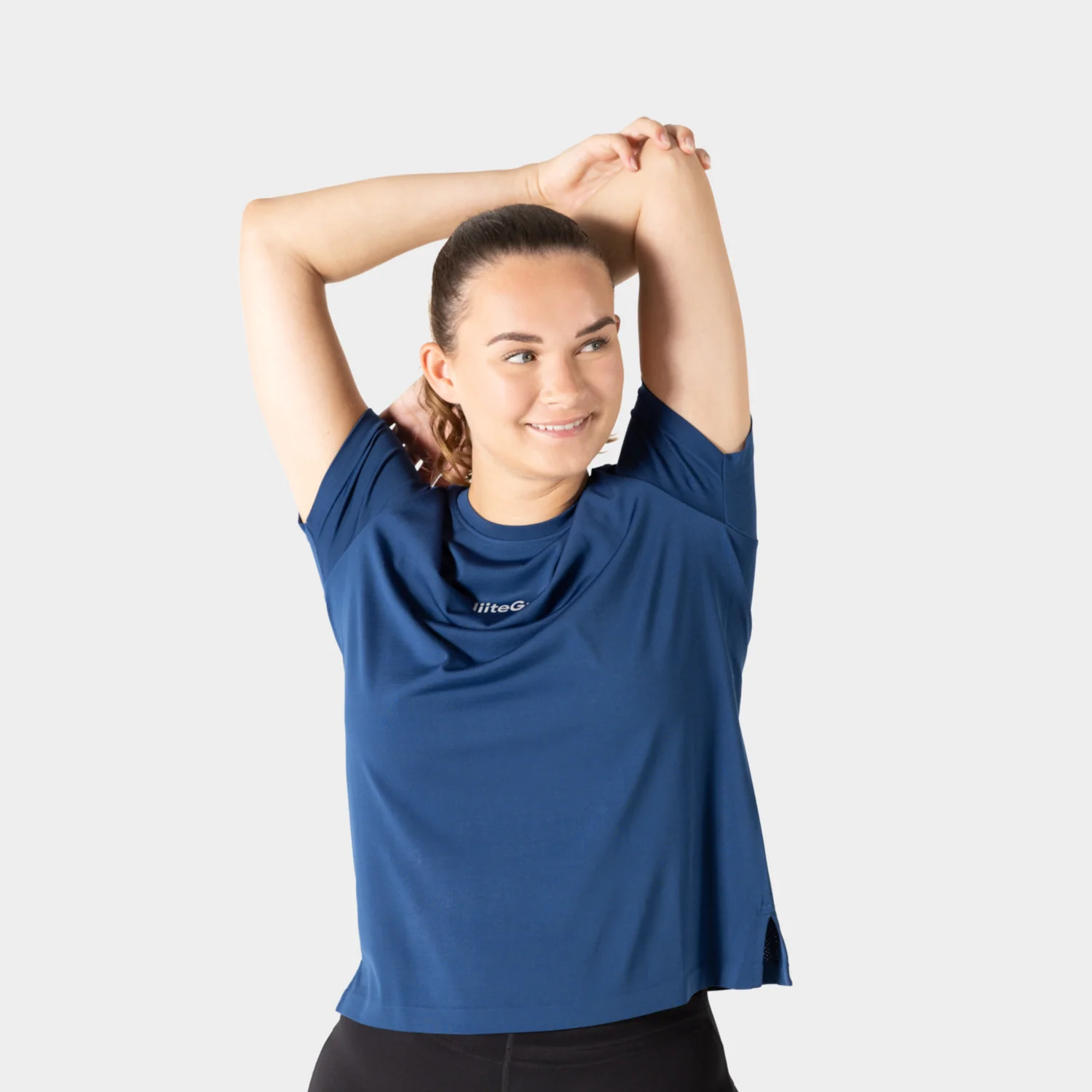 RE-LIITE T-SHIRT (WOMEN) - BLUE MELANGE - Image 3